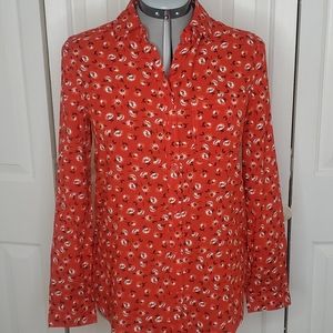 beachlunchlounge Red Alanna Tunic Shirt NWOT'S